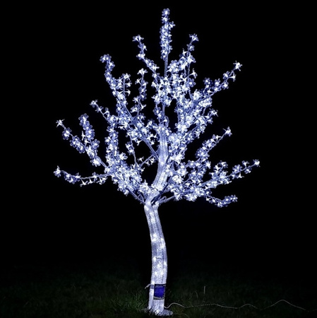 DRZEWKO LED ŚWIECĄCE 180CM BIAŁE ZIMNE Z FLESHEM