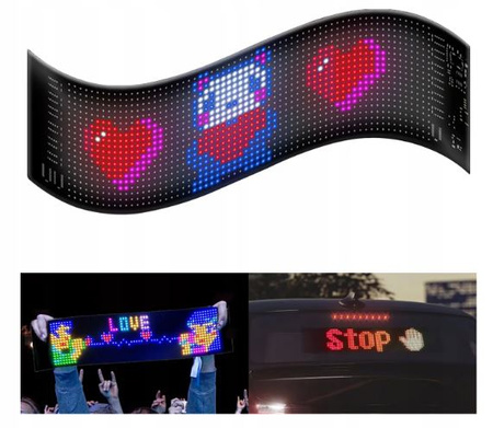 ELASTYCZNY PANEL LED RGB TAŚMA 20X64 STEROWANIE APLIKACJĄ