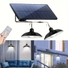 LAMPA SOLARNA LED  WISZĄCA OGRODOWA Z PILOTEM