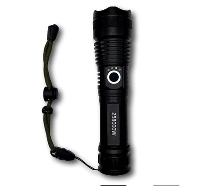 LATARKA TAKTYCZNA MOCNA LED ZOOM USB