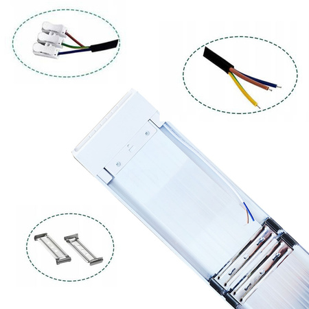 LAMPA LED 120 cm 480w BARWA ZIMNA oprawa natynkowa