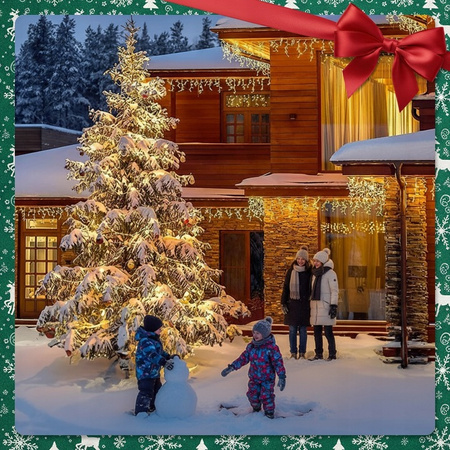 LAMPKI SOPLE 300 LED - BIAŁE CIEPŁE Z FLASHEM ZIMNYM