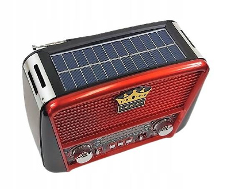 RADIO RETRO SOLARNE AKUMULATOR USB BLUETOOTH