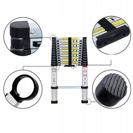 4,4 m DRABINA TELESKOPOWA ALUMINIUM LEKKA