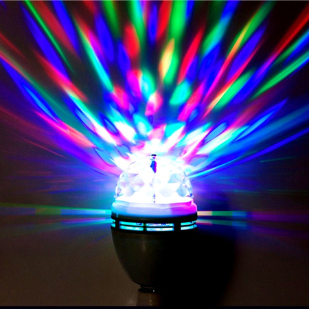 ŻARÓWKA DISCO OBROTOWA LED PROJEKTOR LASER