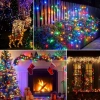 GIRLANDA LAMPKI SOLARNE OGRODOWE RGB 100LED 10M