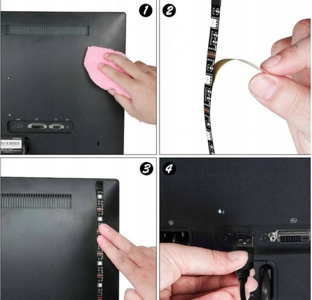 TAŚMA LED DO TELEWIZORA RGB 5M 5V + PILOT