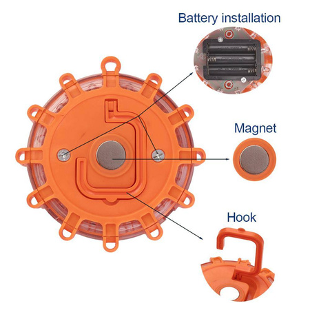 Lampa ostrzegawcza magnetyczna samochodowa