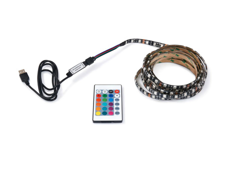 TAŚMA LED DO TELEWIZORA RGB 5M 5V + PILOT