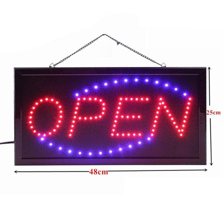 Tablica informacyjna "OPEN" 48x25cm