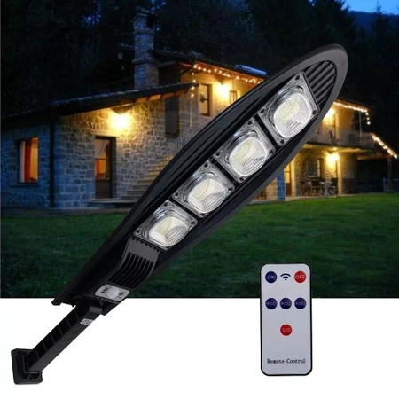 Reflektor uliczna lampa solarna z czujnikiem ruchu pilot 168 LED W779B