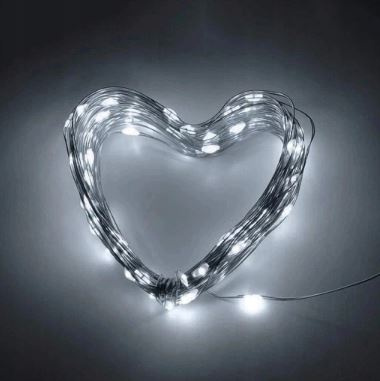 DRUCIK GIRLANDA SOLARNA LAMPKI NA DRUCIKU OGRODOWE 200 cm barwa zimna biała