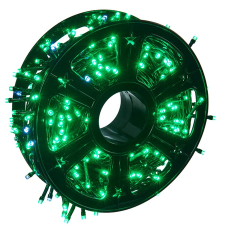 LAMPKI CHOINKOWE 1000 LED ZIELONE Z BIAŁYM FLASHEM 60 M