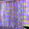 Kurtyna świetlna 300 LED 3x3 metry na USB z pilotem lampki choinkowe 8 trybów - multikolor