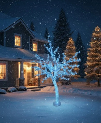 DRZEWKO LED ŚWIECĄCE 180CM BIAŁE ZIMNE Z FLESHEM