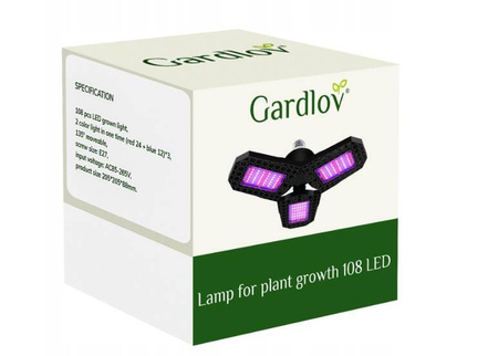 LAMPA DO WZROSTU UPRAWY ROŚLIN 108 LED