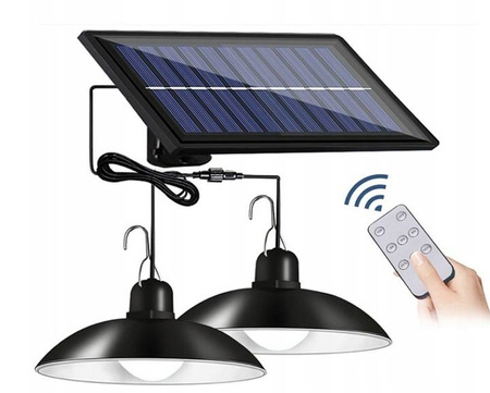 LAMPA SOLARNA LED WISZĄCA OGRODOWA Z PILOTEM