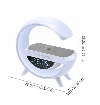 LAMPKA  ŁADOWARKA GŁOŚNIK RADIO budzik WYŚWIETLACZ