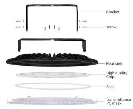 LAMPA PLAFON 500W HALOGEN SIECIOWY