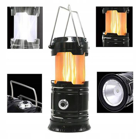 LAMPA TURYSTYCZNA AKUMULATOR KEMPINGOWA SOLAR LED 2w1