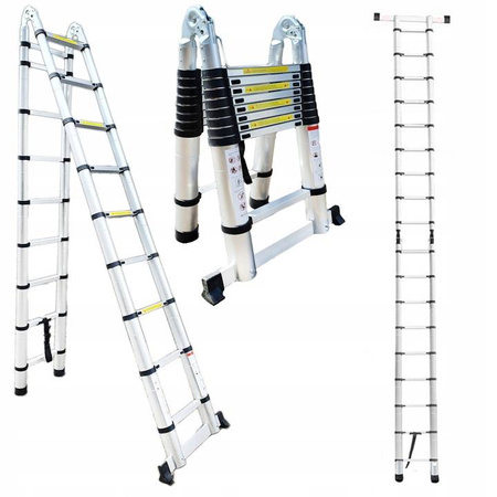 4,4 m DRABINA PODWÓJNA TELESKOPOWA PRZEGUBOWA