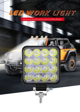 NAŚWIETLACZ LAMPA ROBOCZA 16 LED SZPERACZ 48W