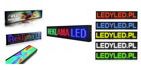 Reklama tablica LED 100 x 20 cm wyświetlacz ekran