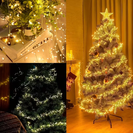 LAMPKI CHOINKOWE 5000 LED MICRO DRUCIK BIAŁE CIEPŁE