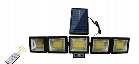 LAMPA SOLARNA NAŚCIENNA + PILOT