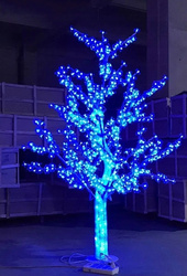 DRZEWKO LED ŚWIECĄCE 150 CM NIEBIESKIE Z FLESHEM