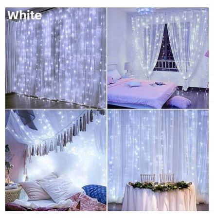 KURTYNA MIKRO LED DRUCIK 3x2m LAMPKI SOPLE PILOT