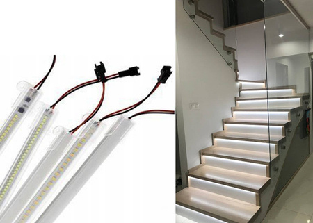 TAŚMA LED 1M 230V(ZESTAW 5 SZTUK) Z PROFILEM BEZ ZASILACZA