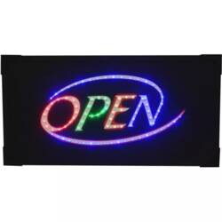 TABLICA INFORMACYJNA ZNAK "OPEN" KOLOR 48X25CM