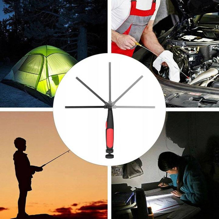 Lampa robocza LED COB, ruchoma latarka ręczna