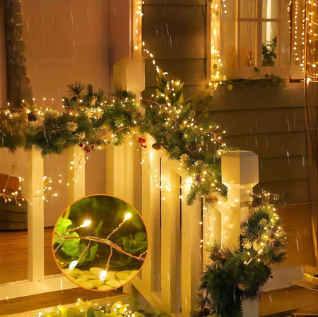 LAMPKI CHOINKOWE 2000 LED BIAŁE CIEPŁE