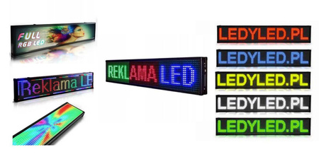 Reklama LED Tablica 168 x 40 cm wyświetlacz ekran