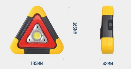 TRÓJKĄT AKUMULATOROWY LAMPA SOLARNA LED