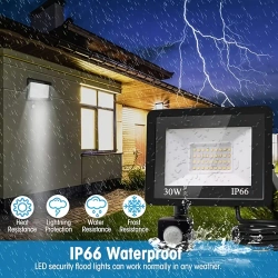 NAŚWIETLACZ Z CZUJKĄ LED 30W HALOGEN LAMPA