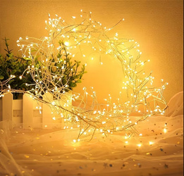 LAMPKI CHOINKOWE 2000 LED BIAŁE CIEPŁE 