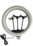 LAMPA PIERŚCIENIOWA DO SELFIE ZE STATYWEM TRZY UCHWYTY