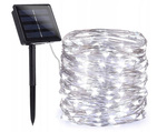 DRUCIK GIRLANDA SOLARNA LAMPKI NA DRUCIKU OGRODOWE 200 cm barwa zimna biała